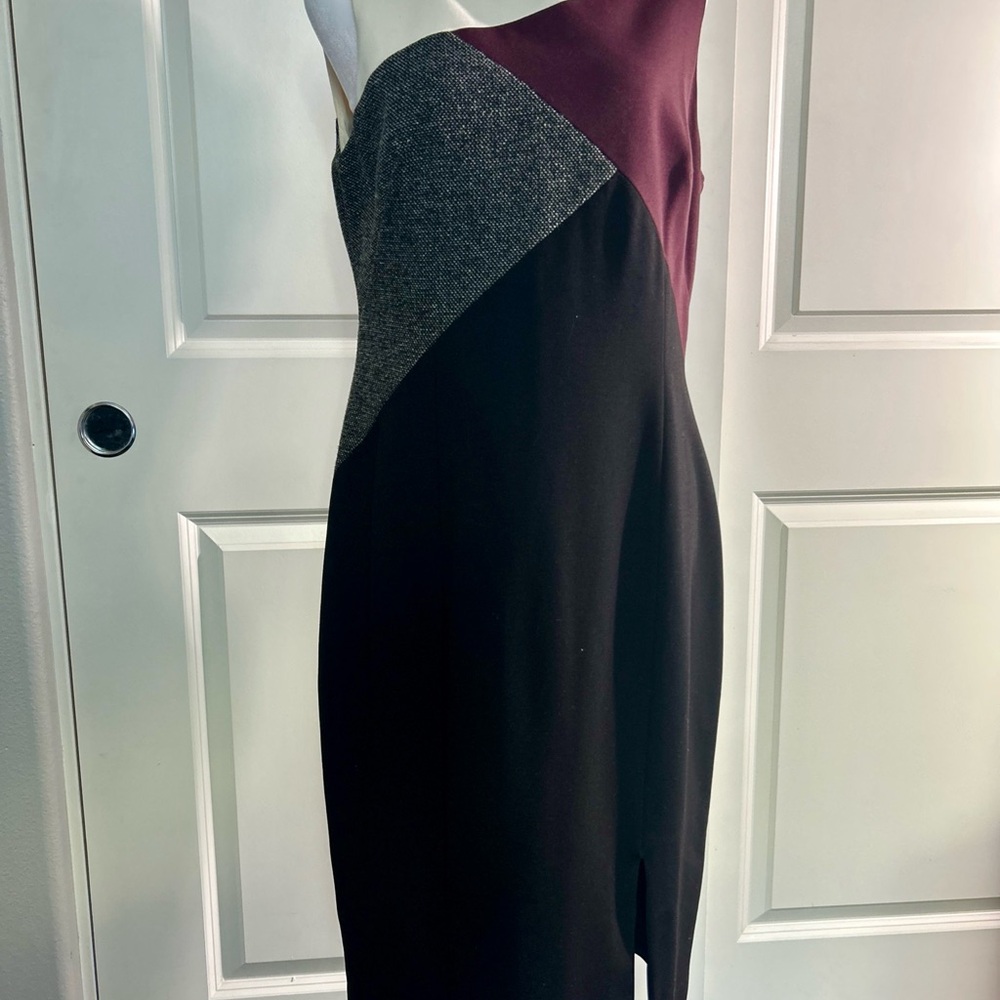 White House Black Market Colorblock Sheath Dress Women's, Size 10, Pre-Owned